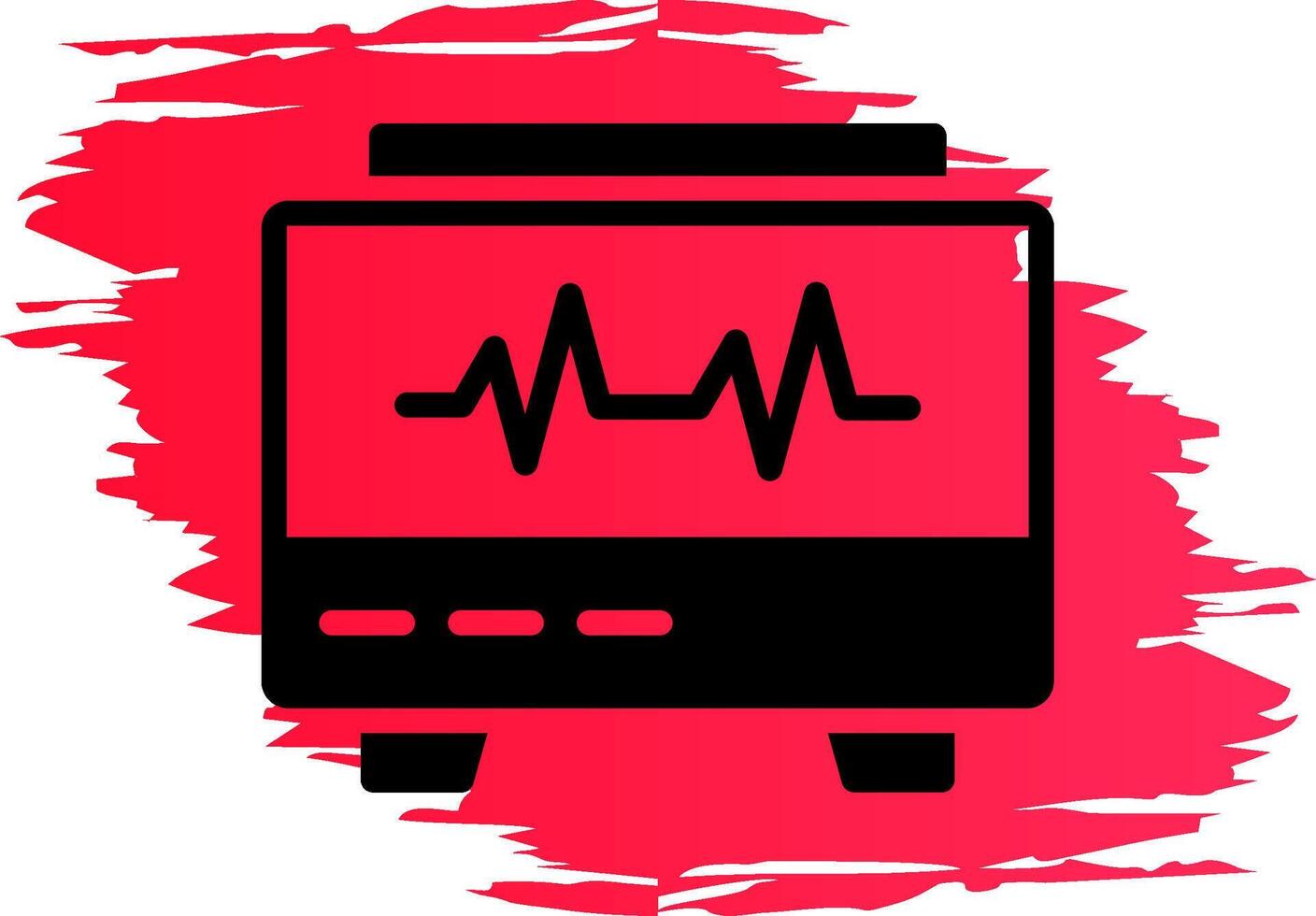 EKG-Monitor kreatives Icon-Design vektor