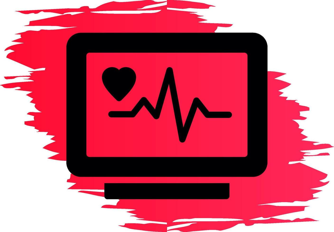 EKG-Monitor kreatives Icon-Design vektor