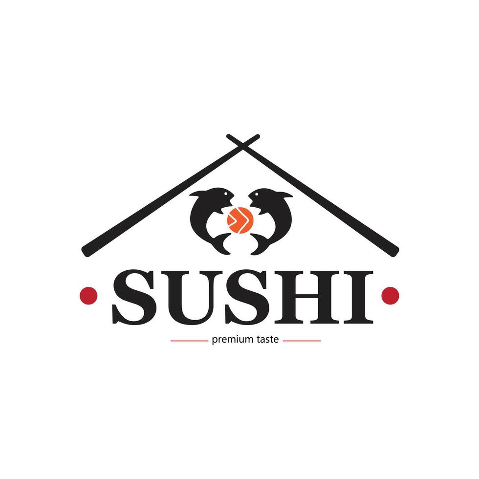 Sushi Logo Vorlage. traditionell japanisch Essen Symbol vektor