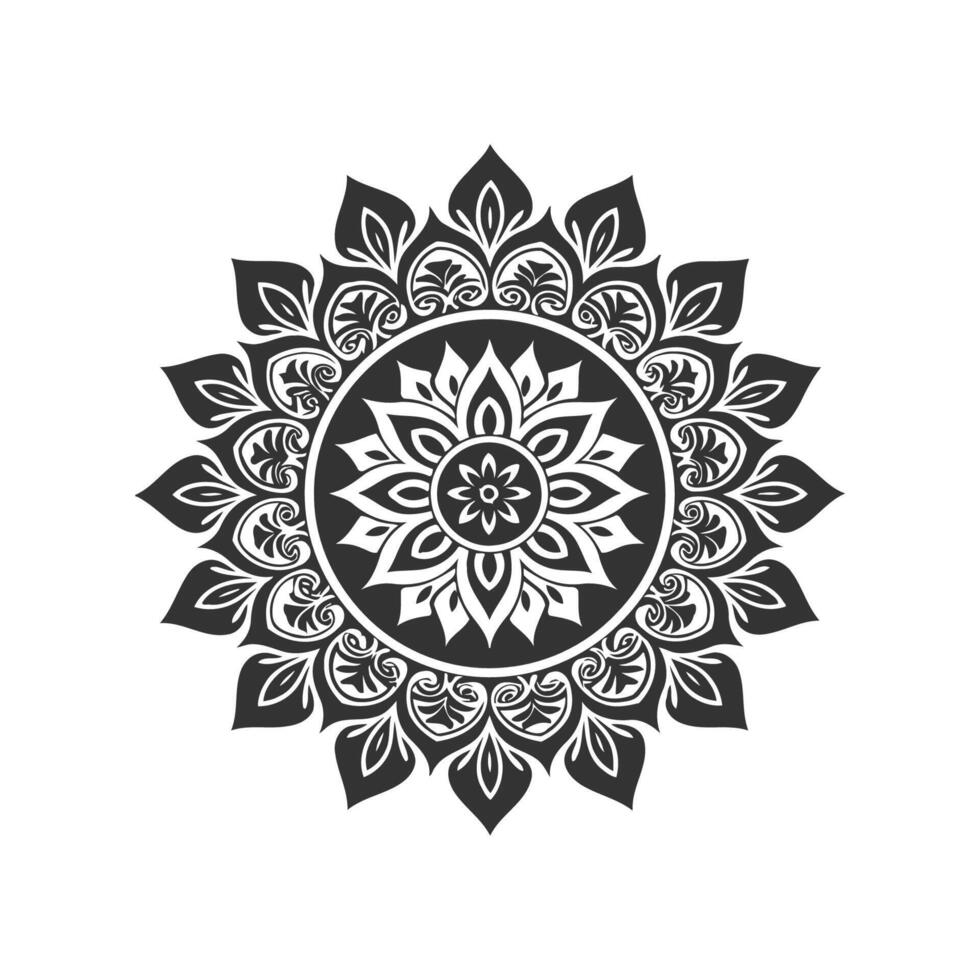 blommig mandala ikon. vektor illustration design.