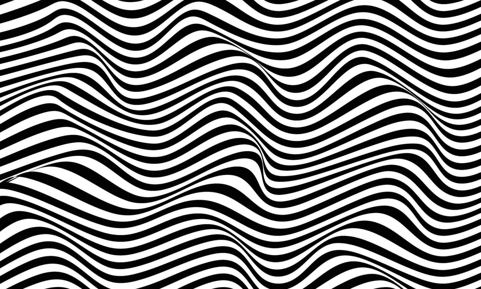 abstrakt Ränder svart optisk konst Vinka linje bakgrund. vektor illustration