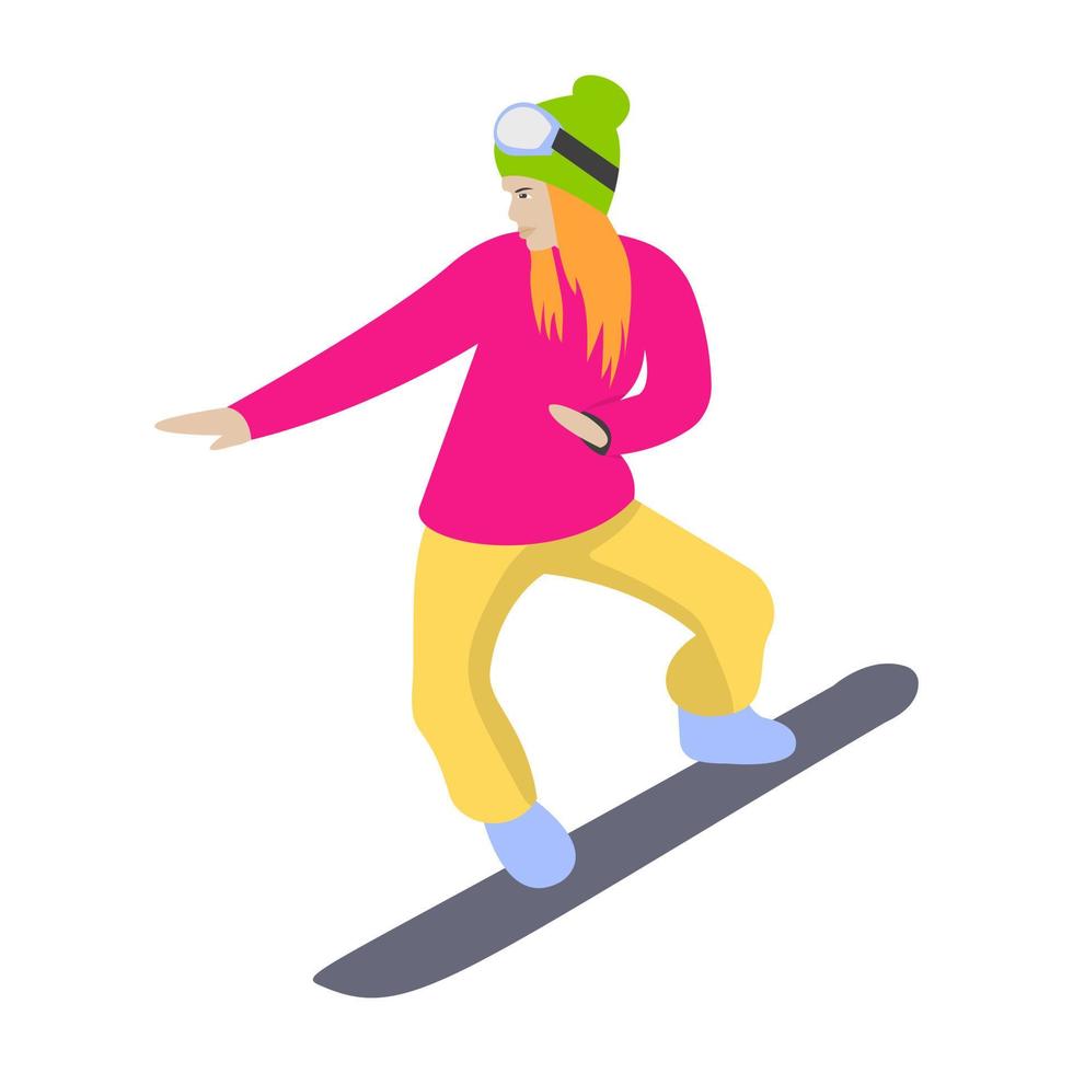 trendiga snowboardkoncept vektor