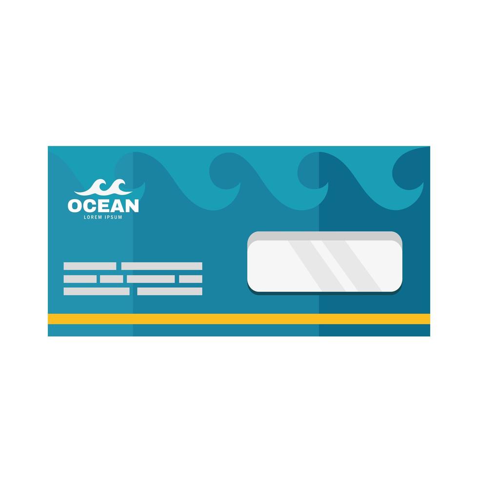 Ozean Identität Umschlag vektor