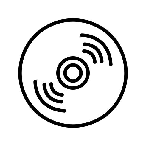 Kompakt disk ikon vektor illustration