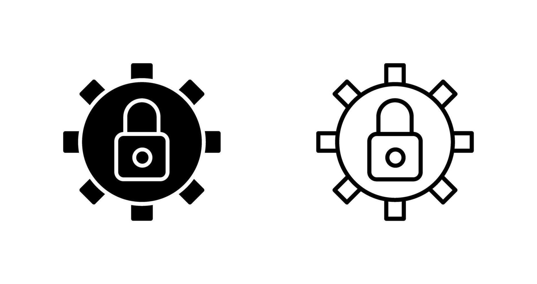 Vektorsymbol für Sicherheitseinstellungen vektor