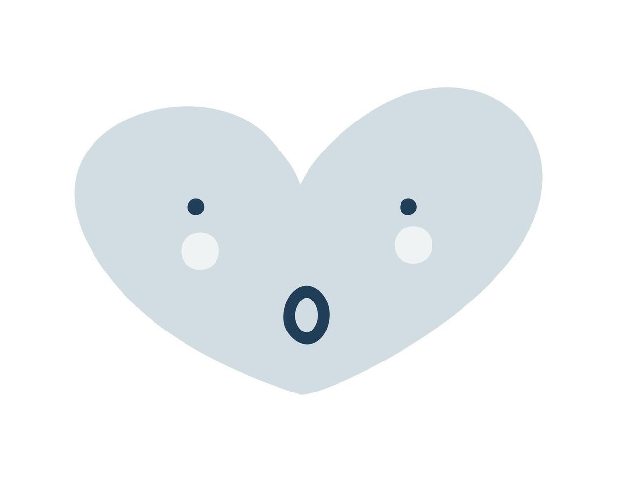 blå upphetsad hjärta emoji ikon. objekt symbol platt vektor konst. tecknad serie element för webb design, affisch, hälsning kort