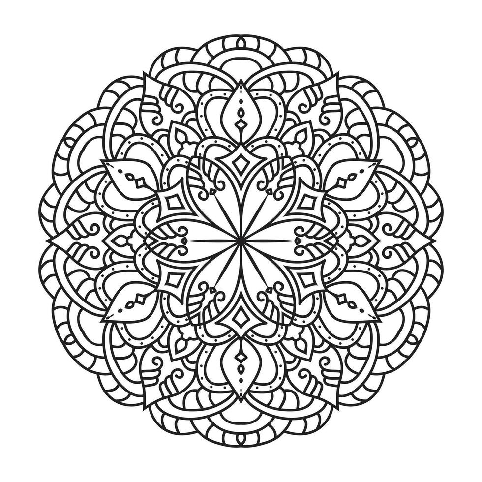 Mandala zum Erwachsene Färbung Buch vektor