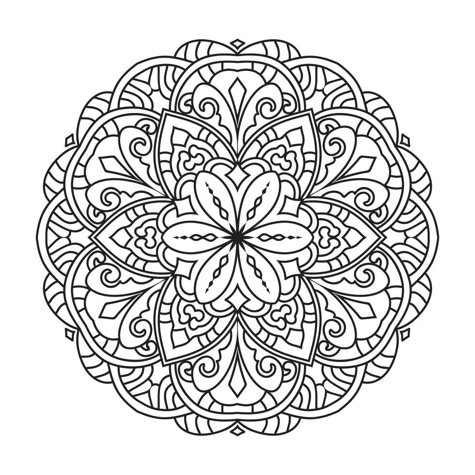 Mandala zum Färbung Seite vektor