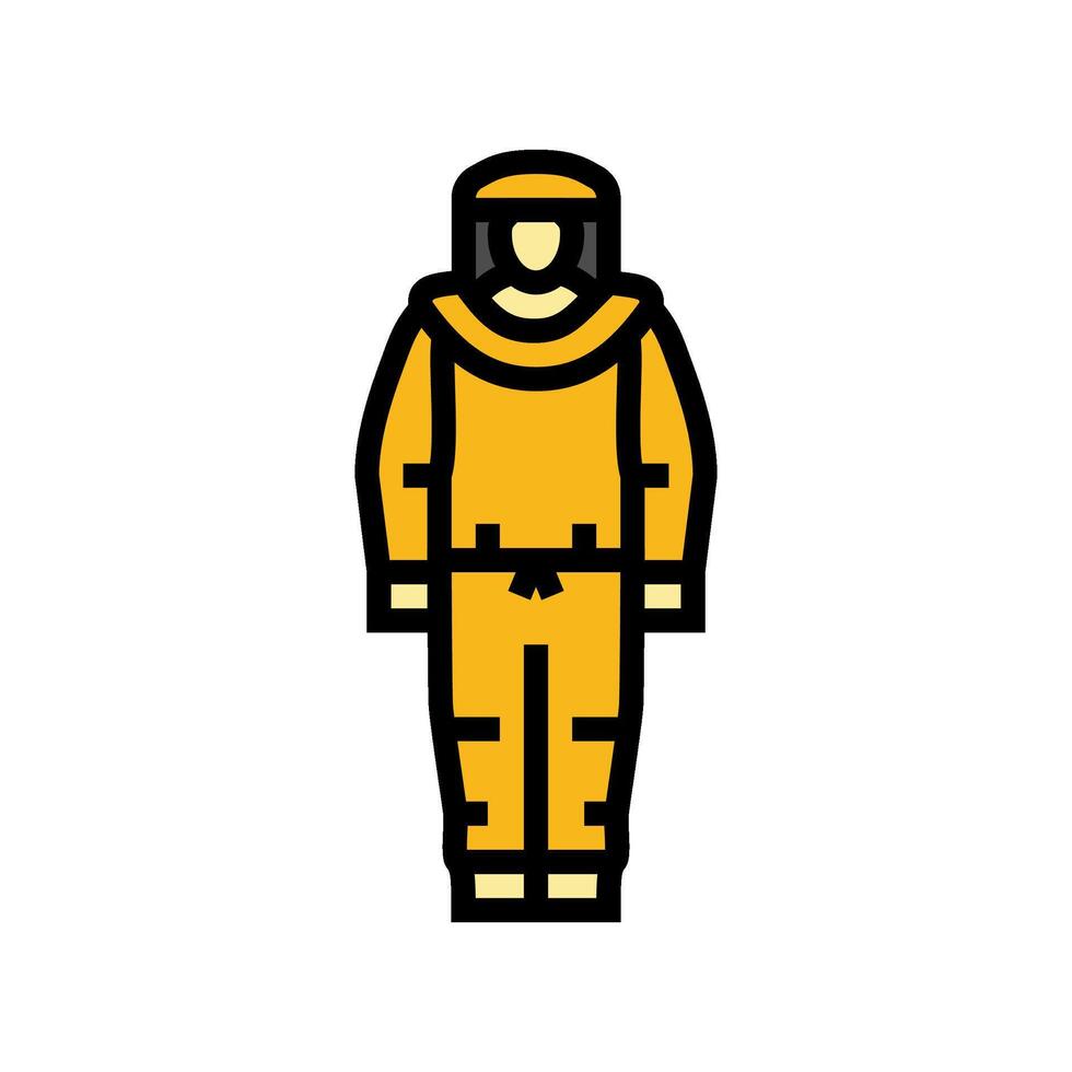 Biogefährdung passen ppe schützend Ausrüstung Farbe Symbol Vektor Illustration