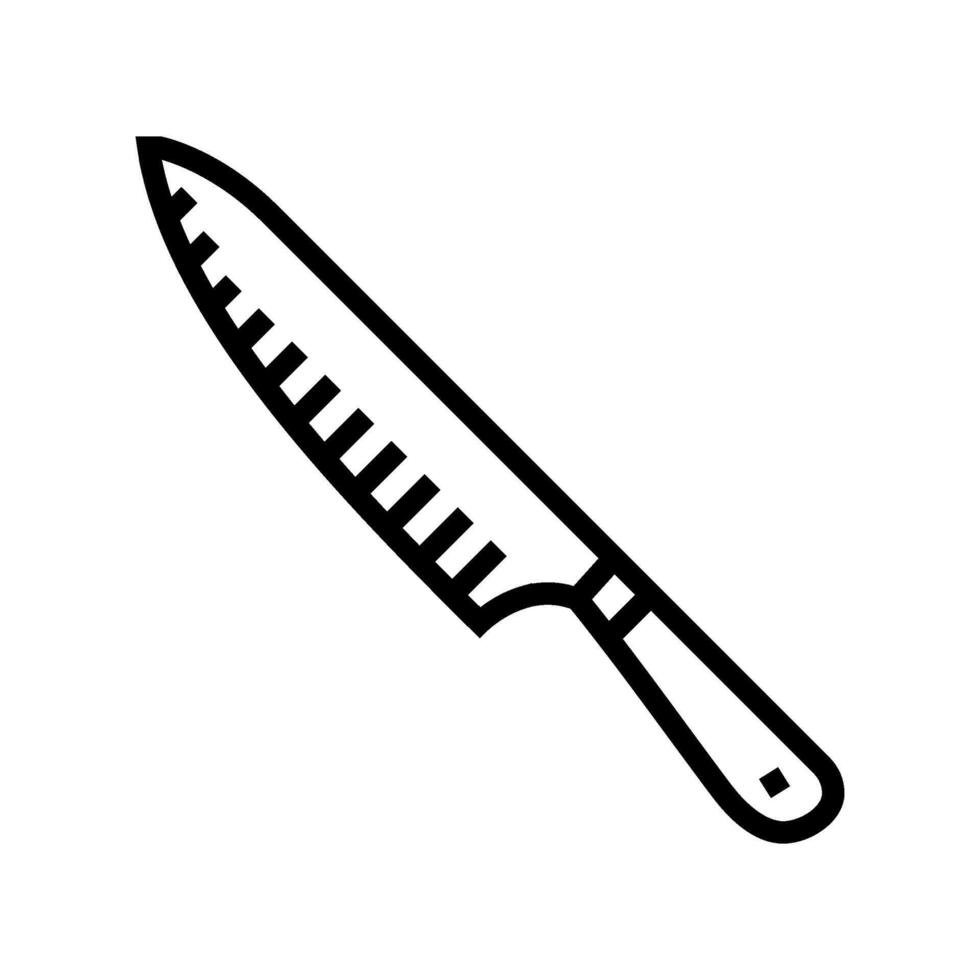 Koch Messer Restaurant Ausrüstung Linie Symbol Vektor Illustration