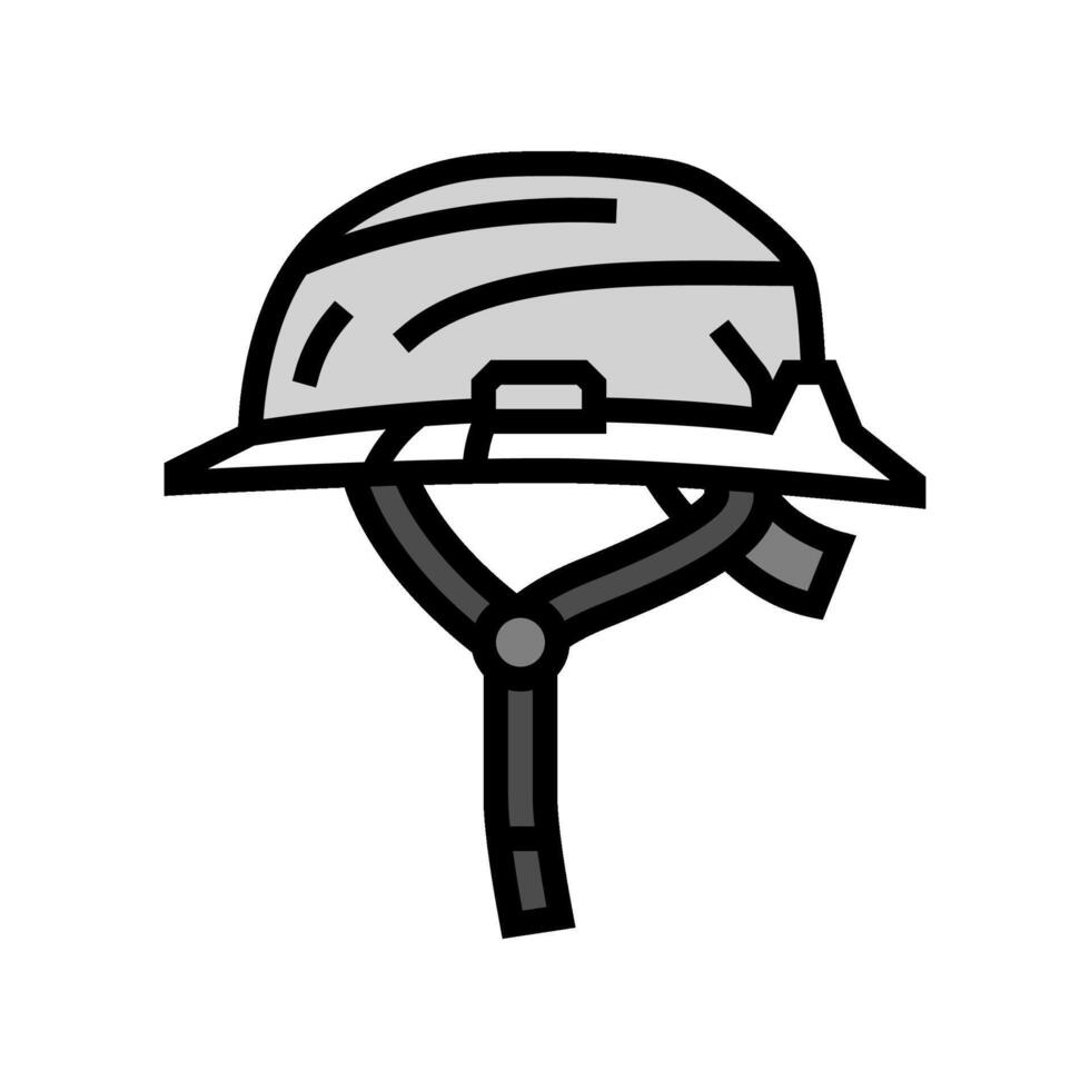 schwer Hut ppe schützend Ausrüstung Farbe Symbol Vektor Illustration