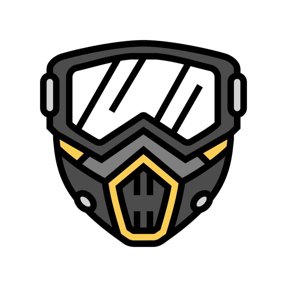 Maske Paintball Spiel Farbe Symbol Vektor Illustration