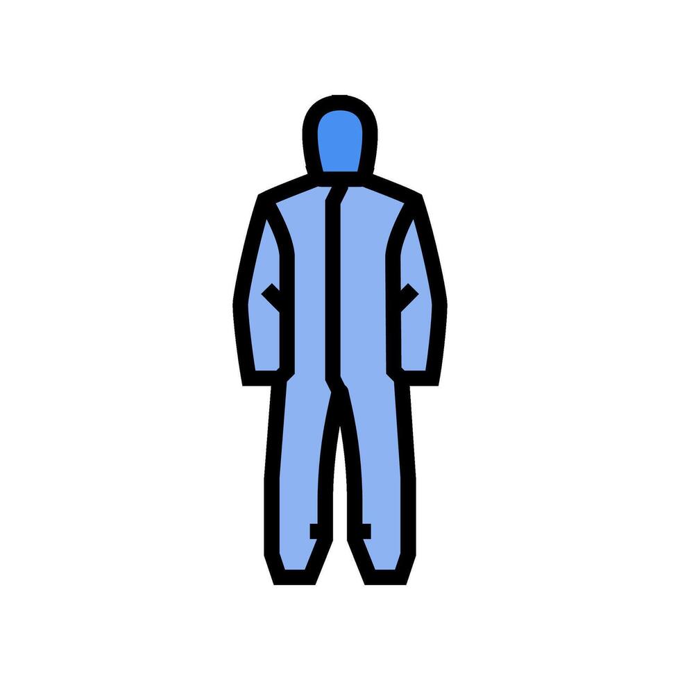 Overalls ppe schützend Ausrüstung Farbe Symbol Vektor Illustration