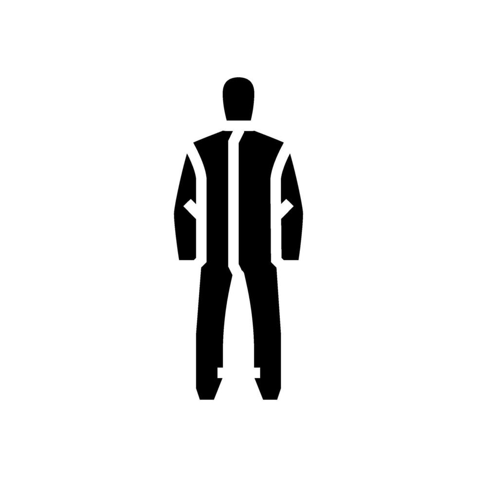 Overalls ppe schützend Ausrüstung Glyphe Symbol Vektor Illustration