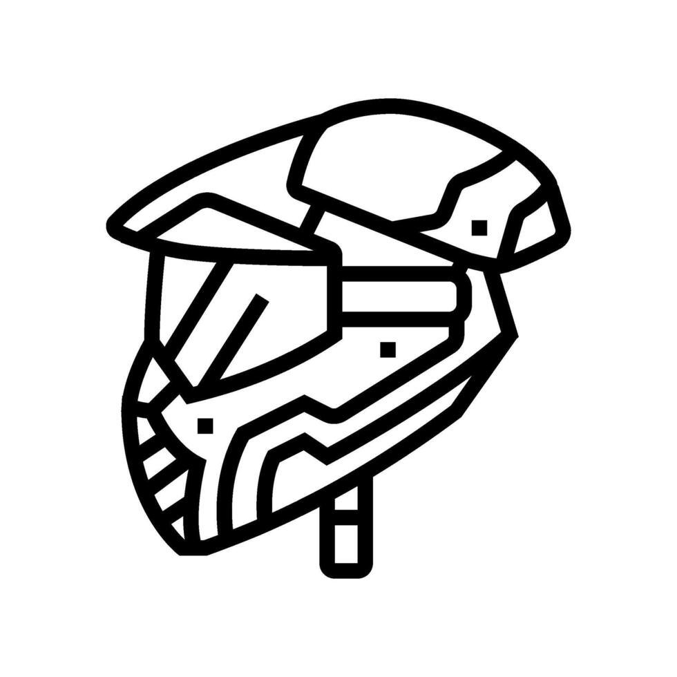 Maske Paintball Spiel Linie Symbol Vektor Illustration