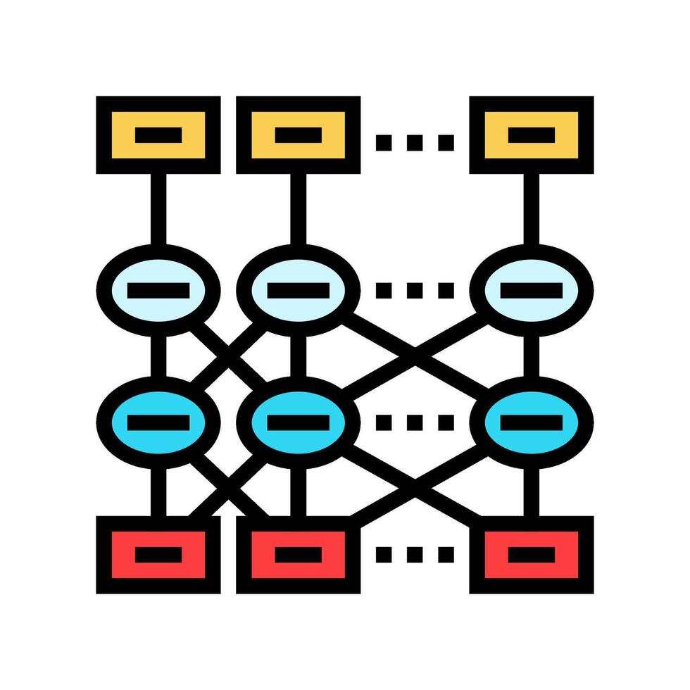 bert bidirektional Encoder Darstellungen Transformer Farbe Symbol Vektor Illustration