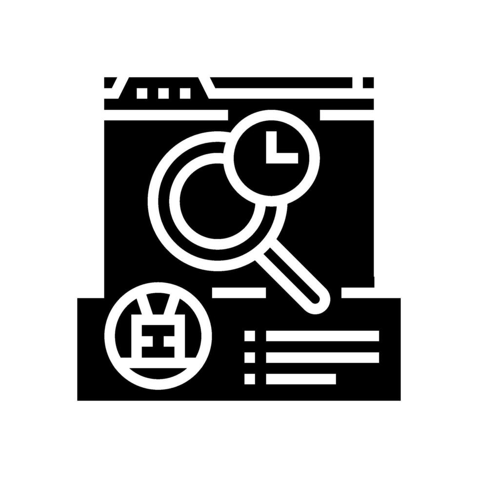 kriechen Budget SEO Glyphe Symbol Vektor Illustration