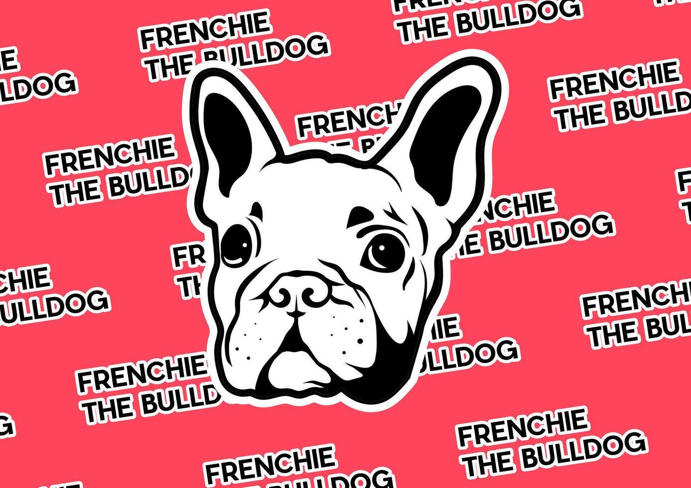 cool frenchie das Bulldogge Poster vektor