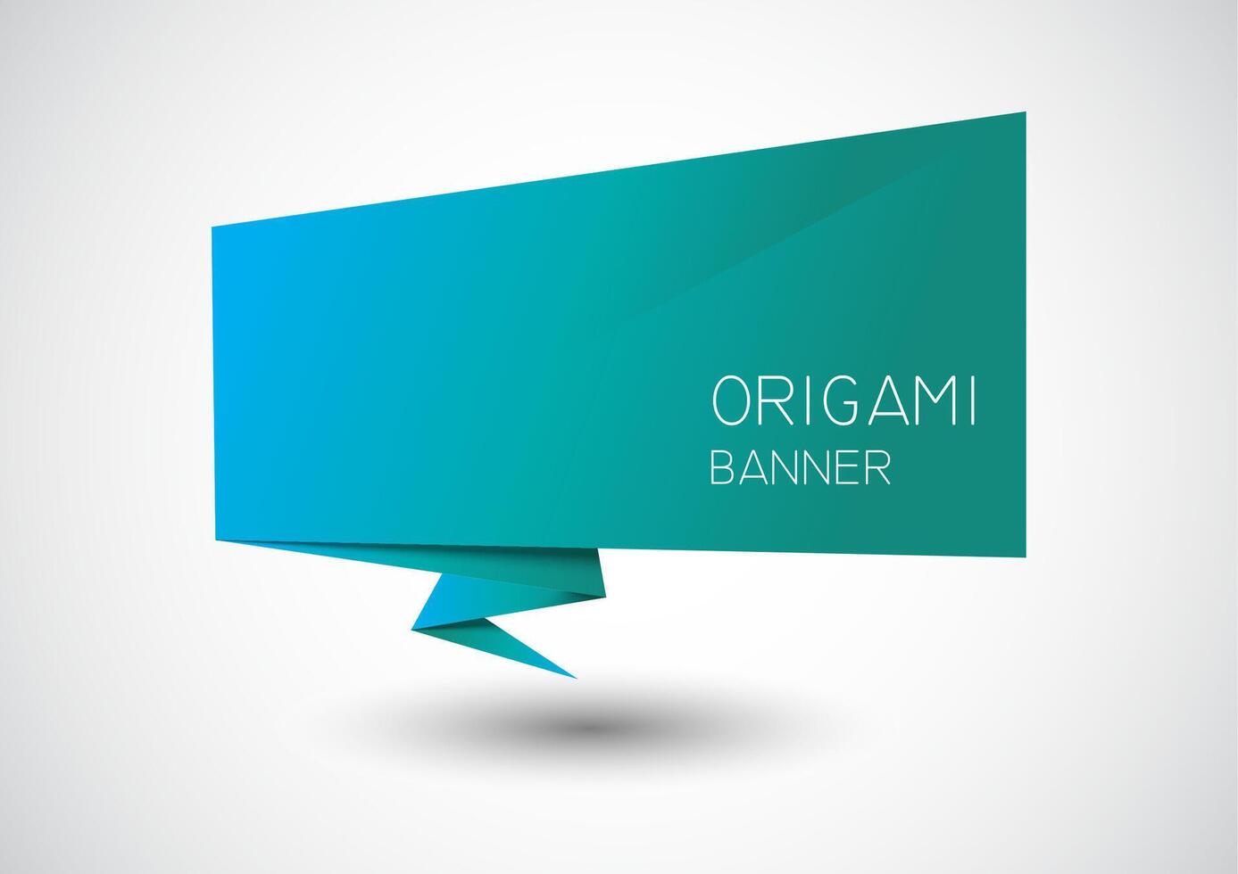 elegant blaugrün Origami Banner. Vektor Illustration verbessern Aktionen