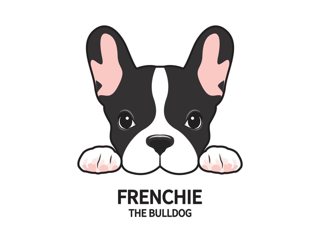 bezaubernd Französisch Bulldogge warten zum seine Snacks vektor