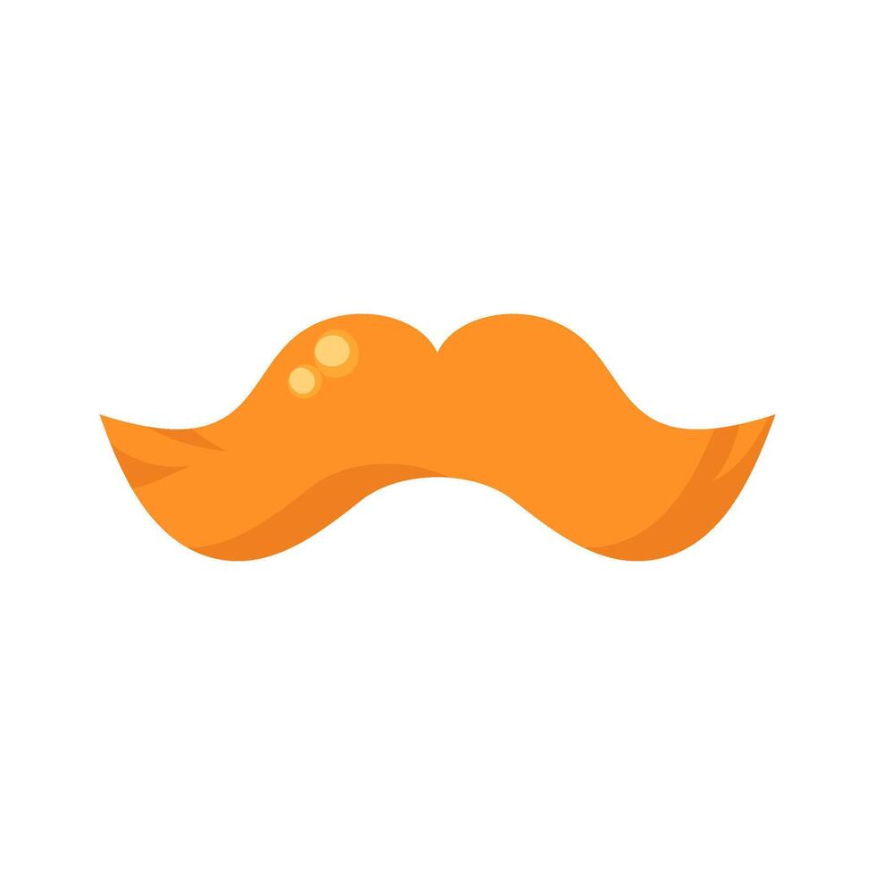 falsk orange mustasch vår festival kostym vektor