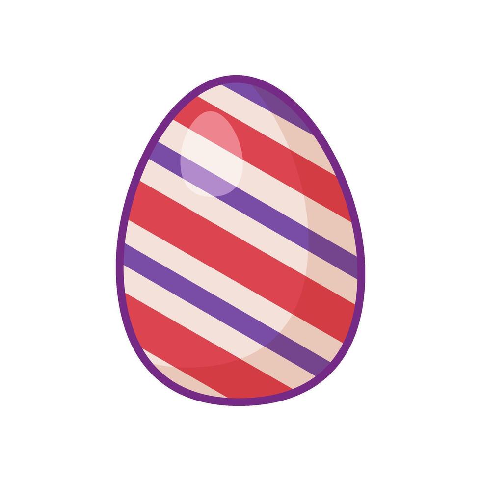 festlig påsk ägg mång färgad randig utsmyckad vektor