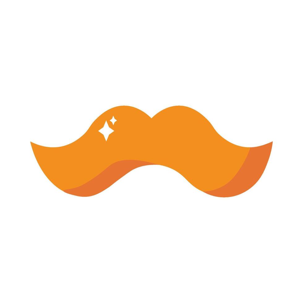 falsk orange mustasch vår festival kostym vektor