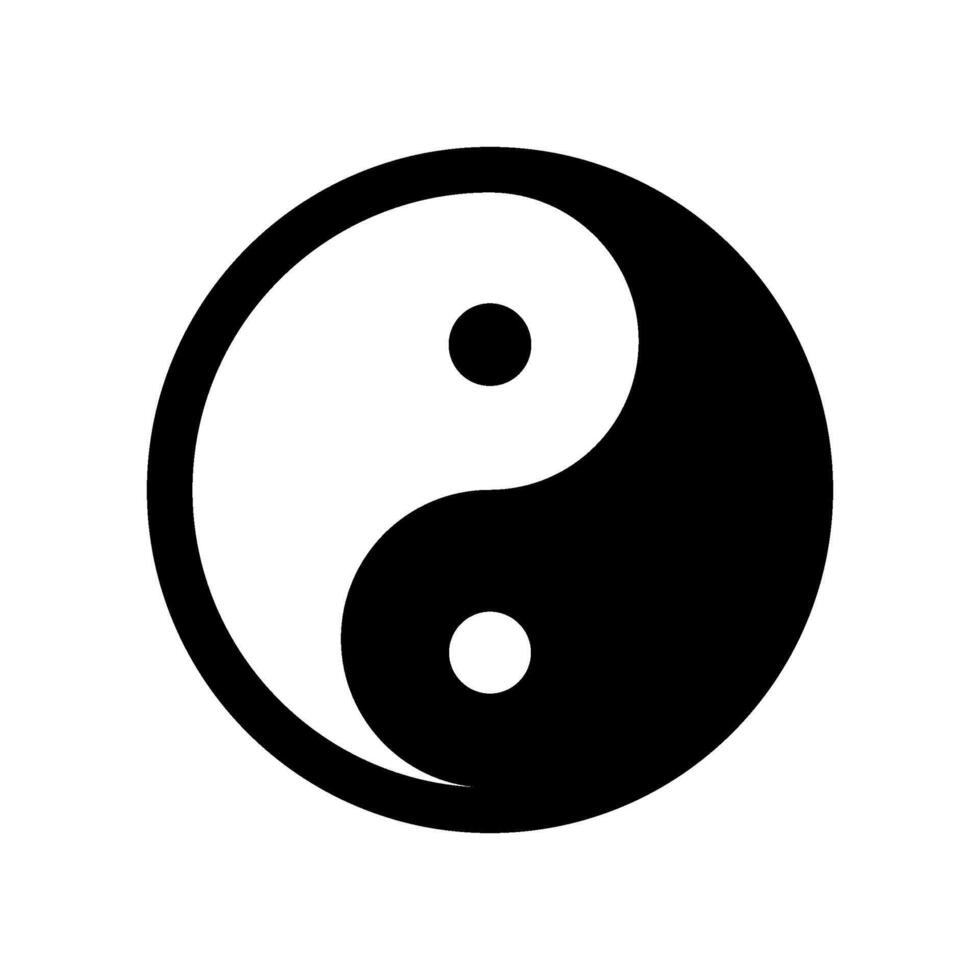 Yin Yang Harmonie mystisch religiös Geist Symbol vektor