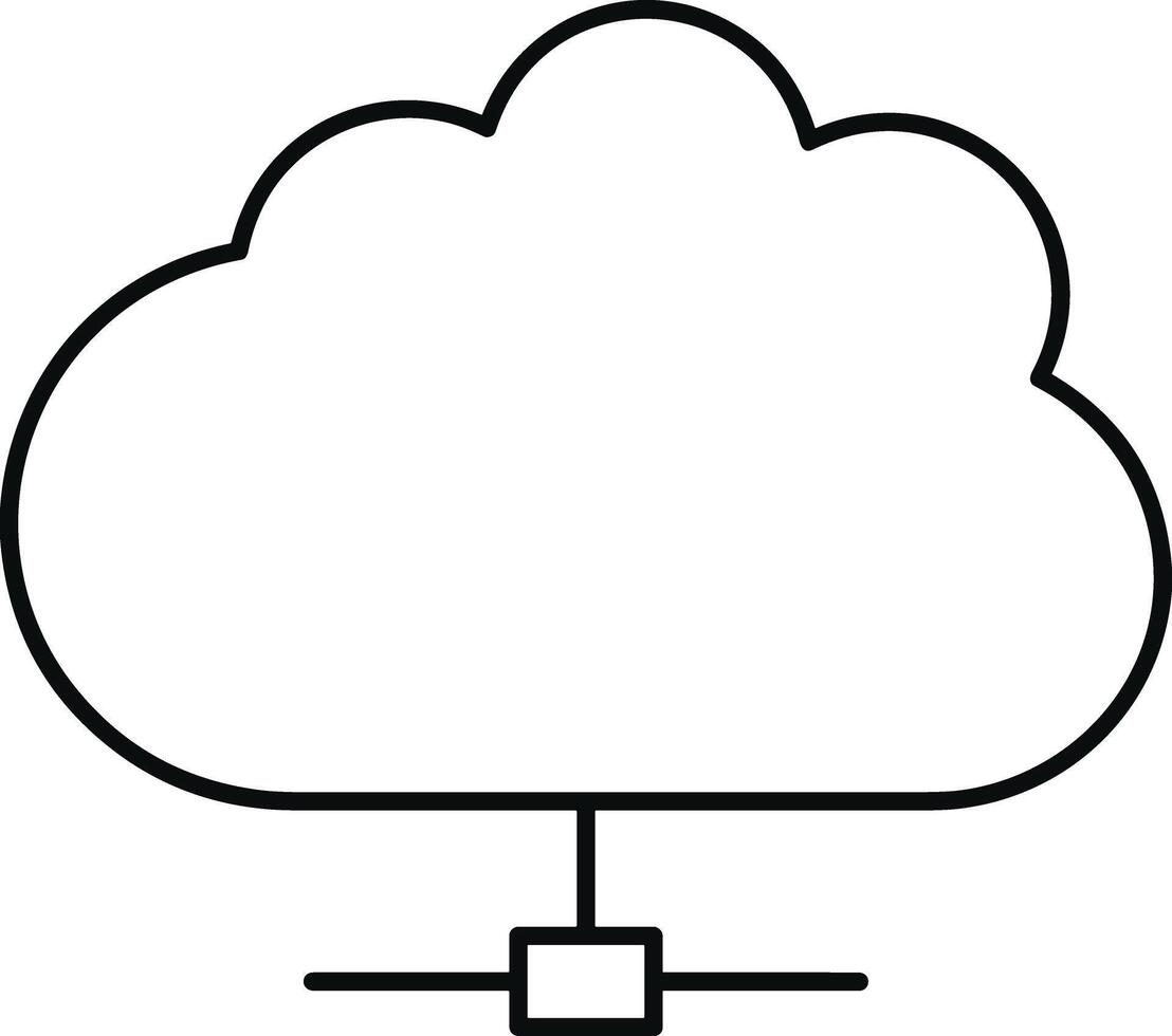 Wolke Symbol Symbol Vektor Bild. Illustration von das Hosting Lager Design Bild