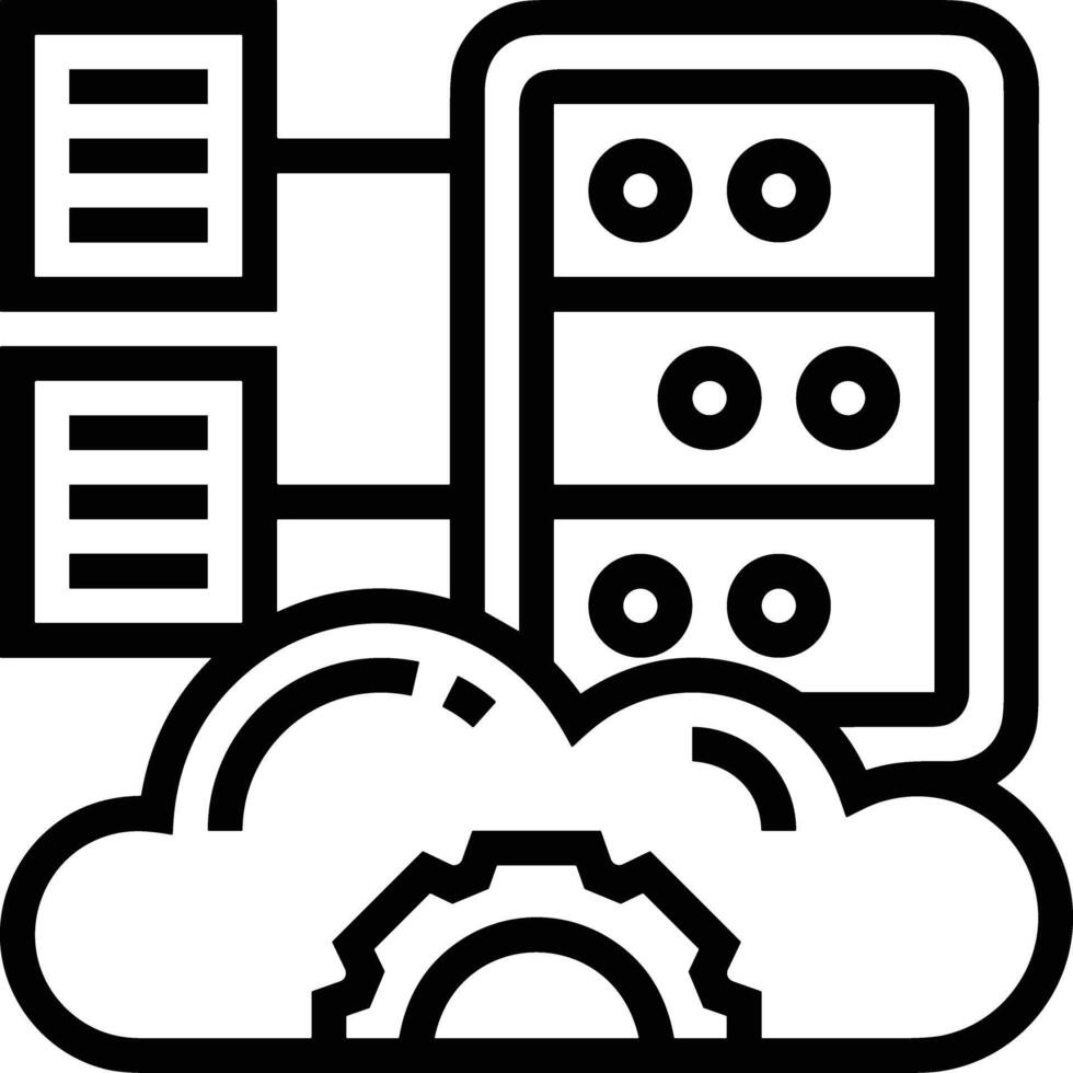 moln ikon symbol vektor bild. illustration av de värd lagring design bild