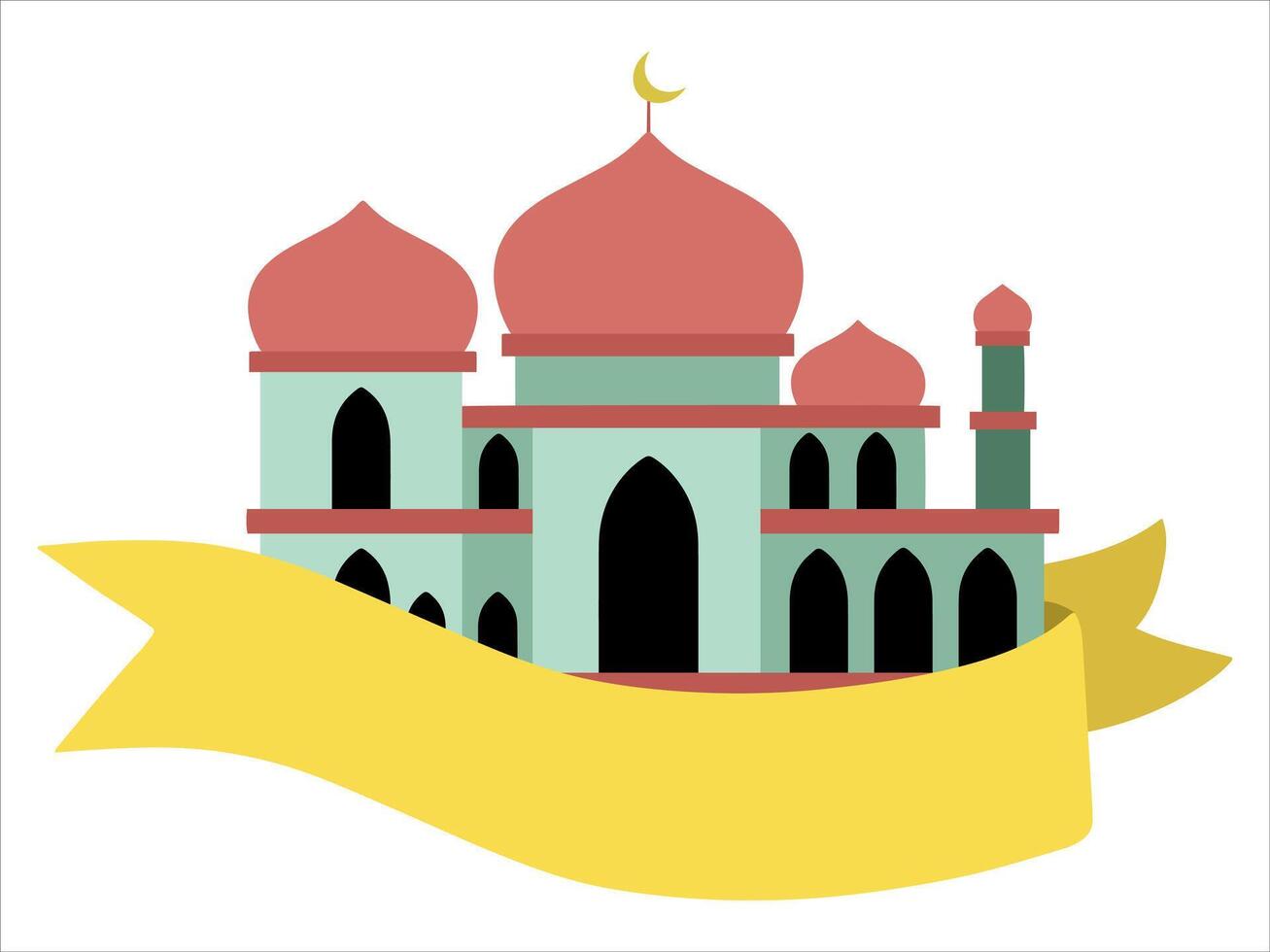 islamisch Moschee Rahmen Hintergrund Illustration vektor