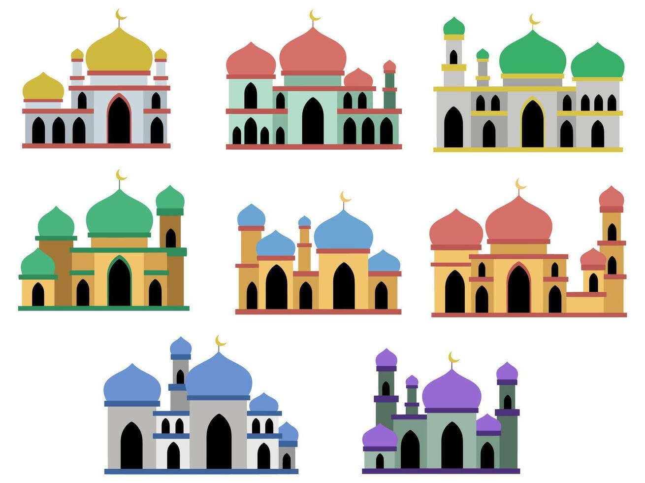 islamisch Moschee Rahmen Hintergrund Illustration vektor