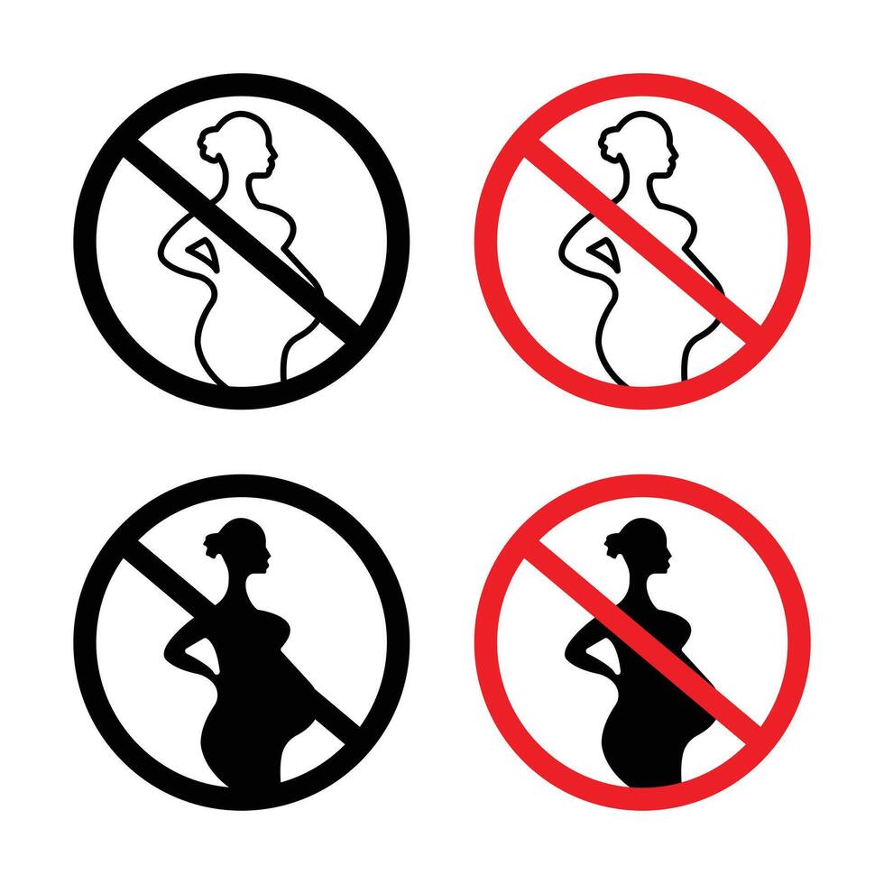 verboten schwanger Symbol vektor