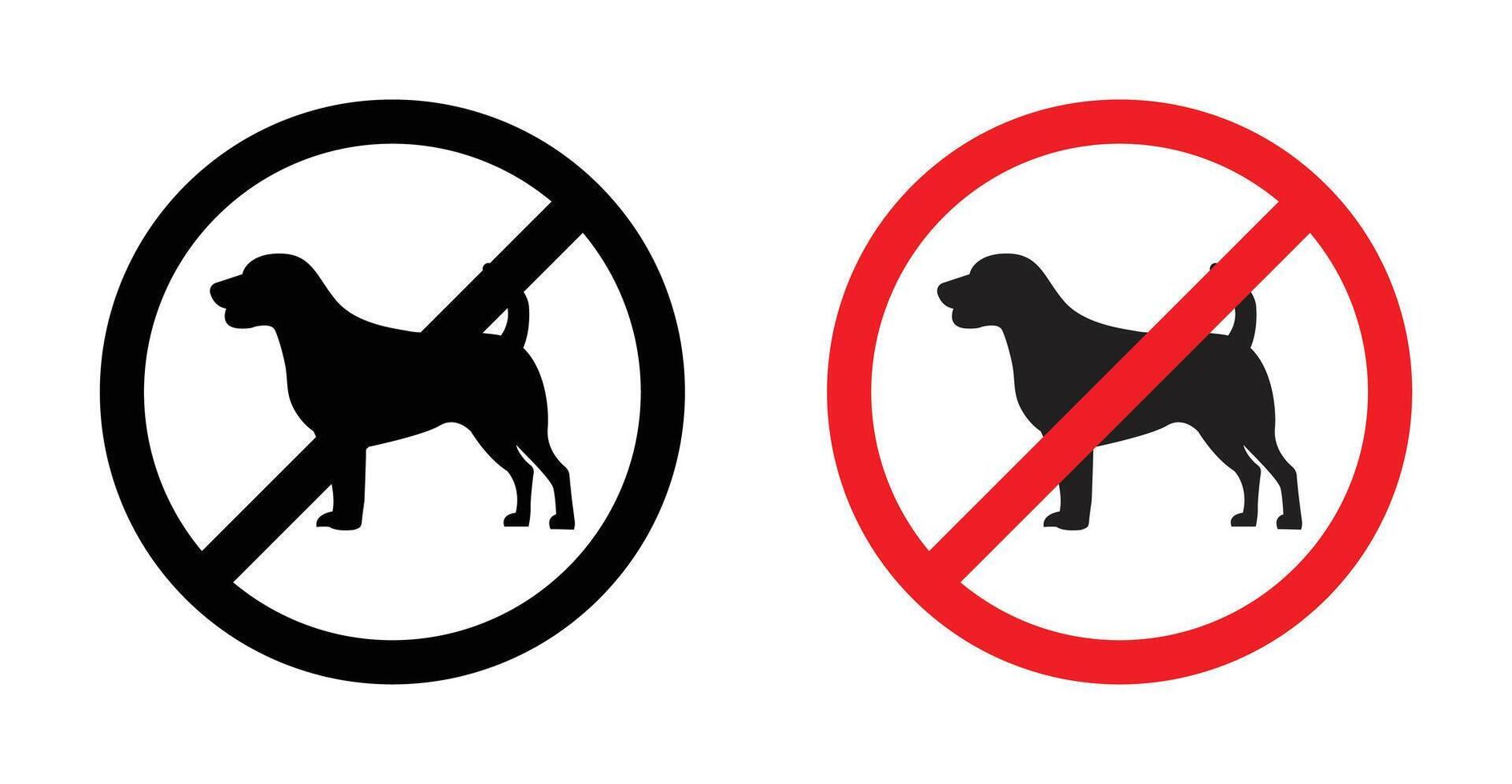 Nein Hunde erlaubt Zeichen vektor