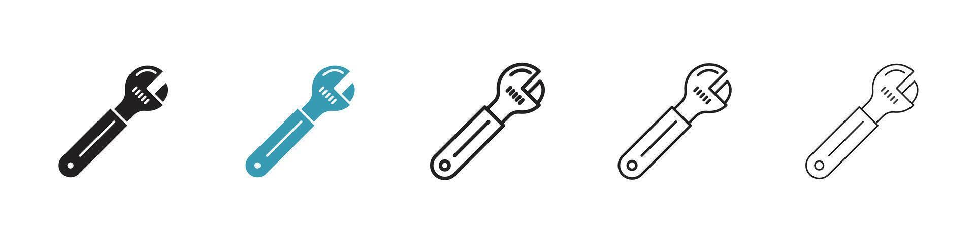 einstellbar Schlüssel Symbol vektor