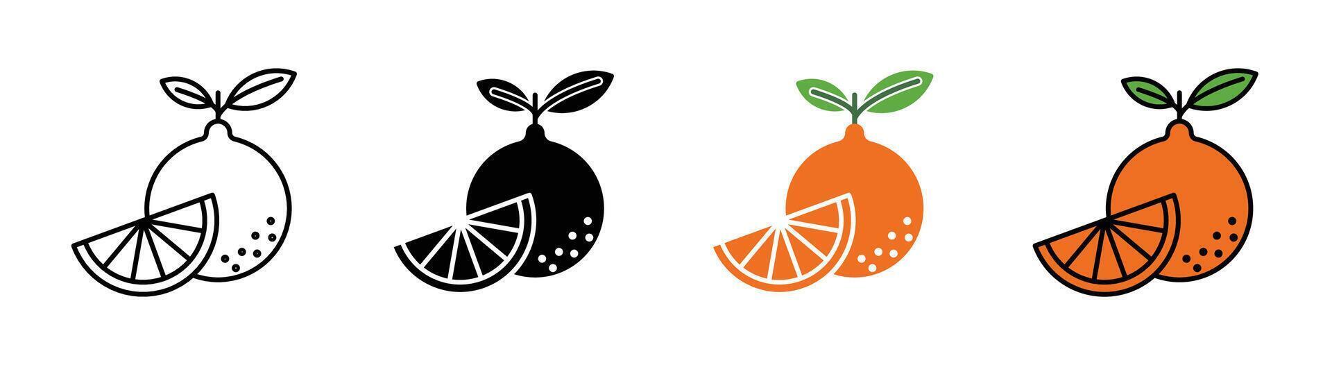 Zitrusfrüchte Obst Symbol vektor