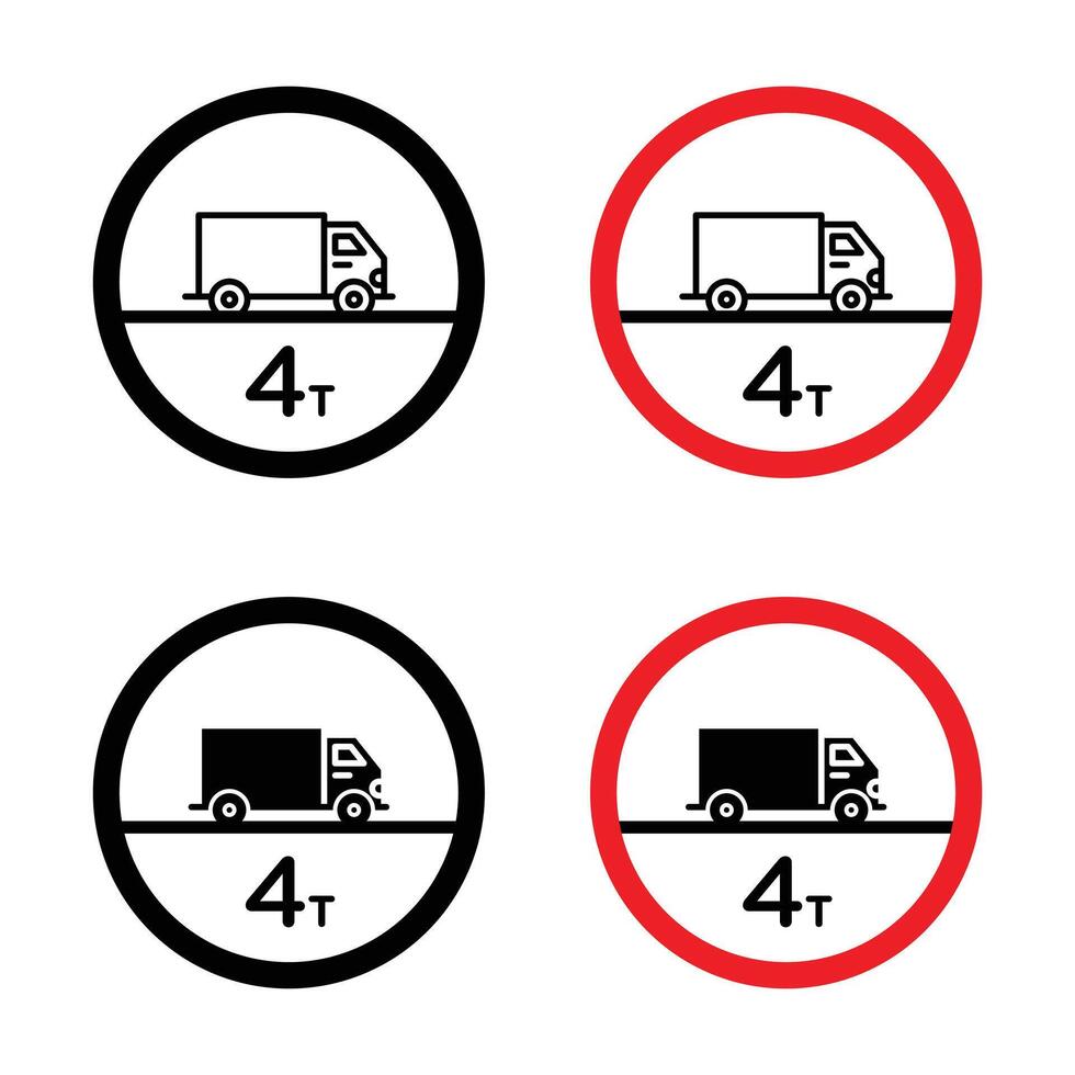 Gewicht Grenze der Verkehr Zeichen vektor