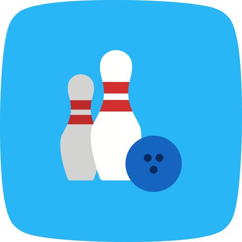 Bowling-Ikonen-Vektor-Illustration vektor
