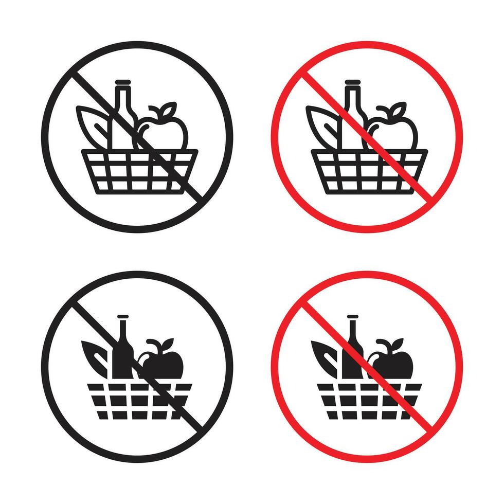 Picknicks sind verboten Zeichen vektor