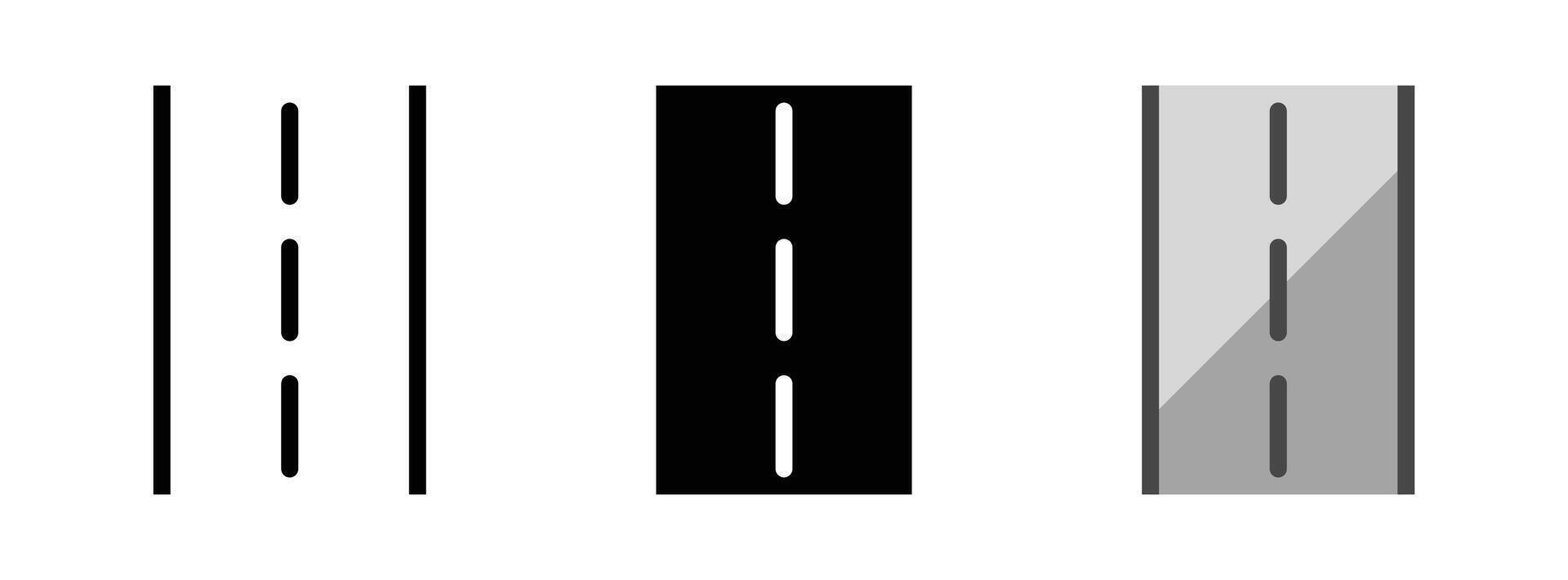 multipurpose väg vektor ikon i översikt, glyf, fylld översikt stil