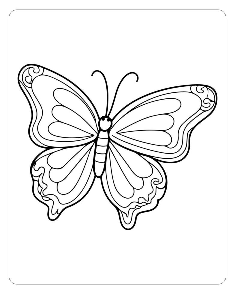 süß Schmetterling Vektor, Schmetterling schwarz und Weiß vektor