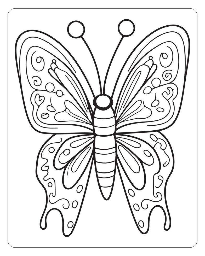 süß Schmetterling Vektor, Schmetterling schwarz und Weiß vektor