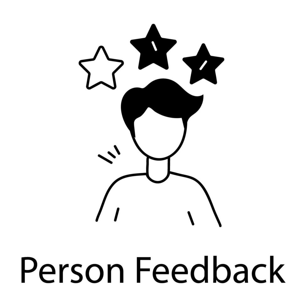 modisch Person Feedback vektor