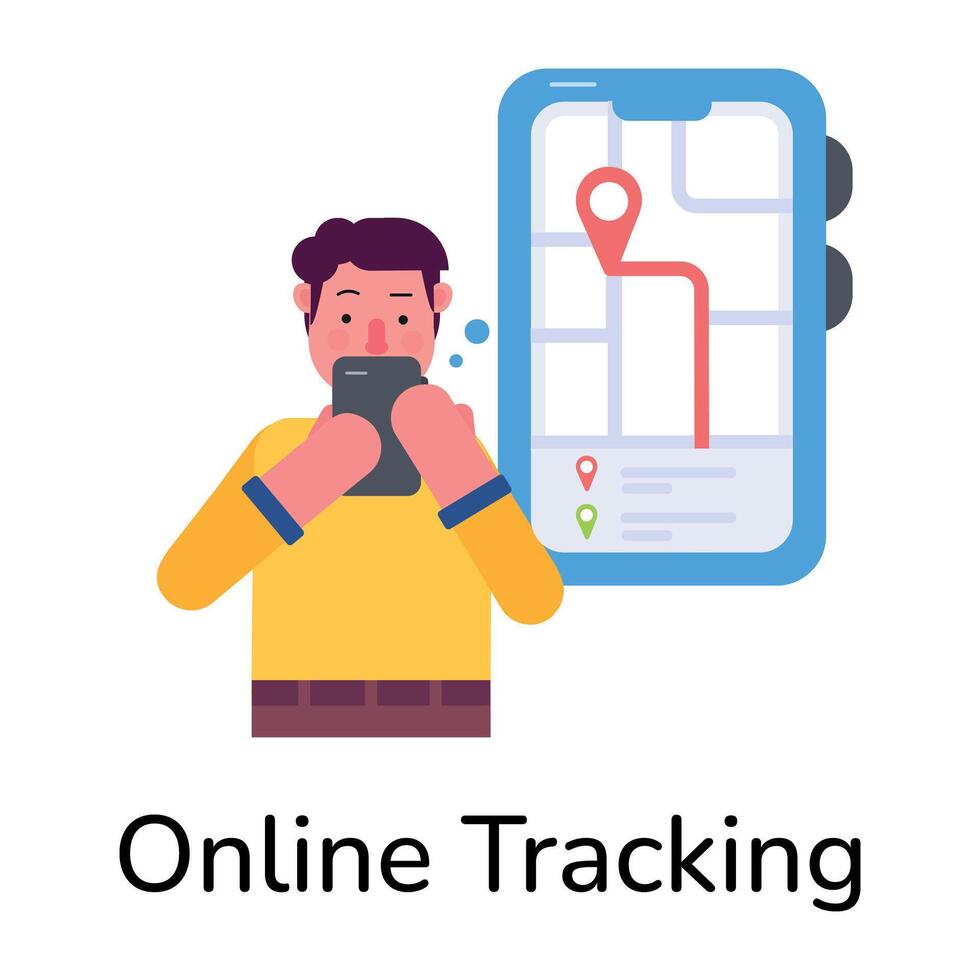 Trendiges Online-Tracking vektor