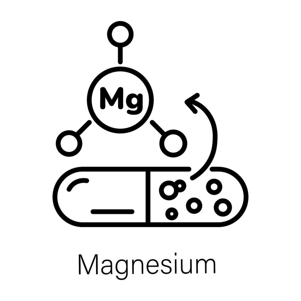 trendig magnesium begrepp vektor