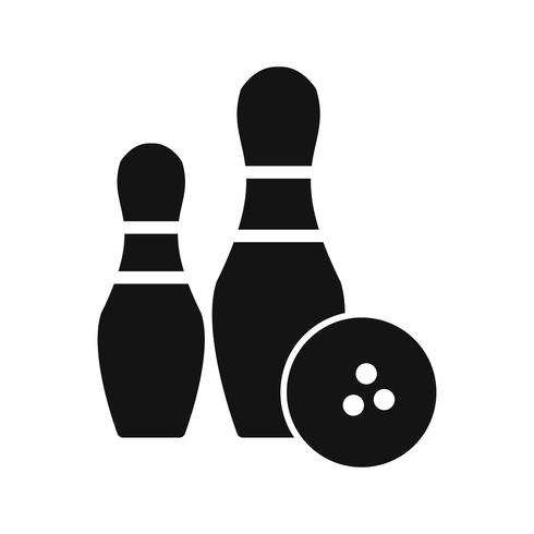 Bowling Ikon Vektor Illustration