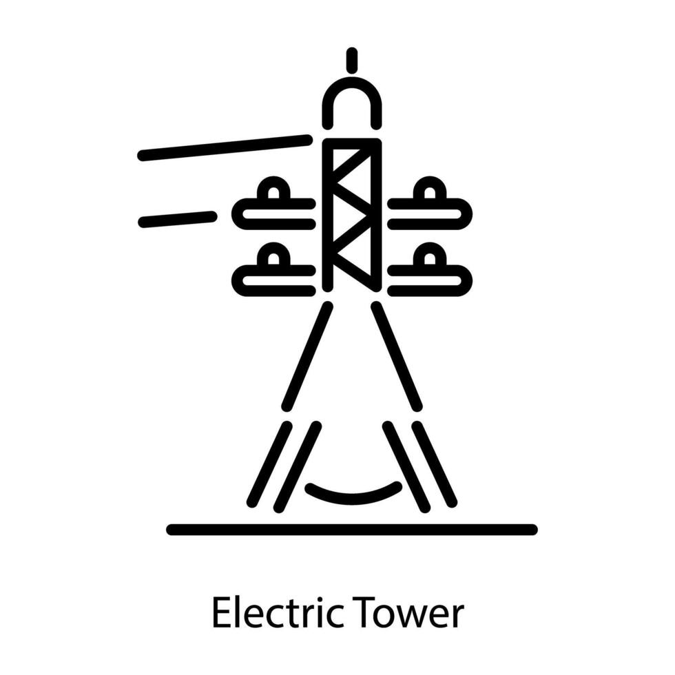 trendiga elektriska torn vektor