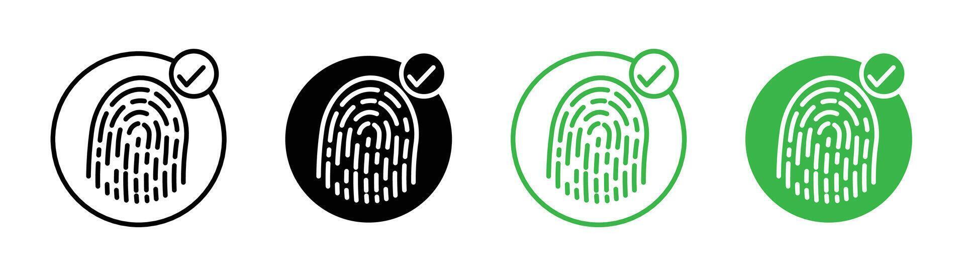 biometrisk säkerhet ikon vektor