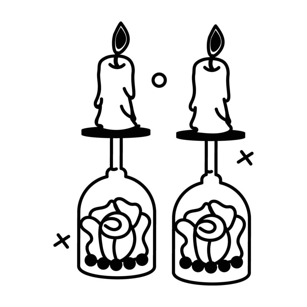 modisch Hochzeit Kerzen vektor