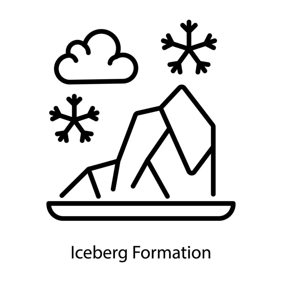 modisch Eisberg Formation vektor